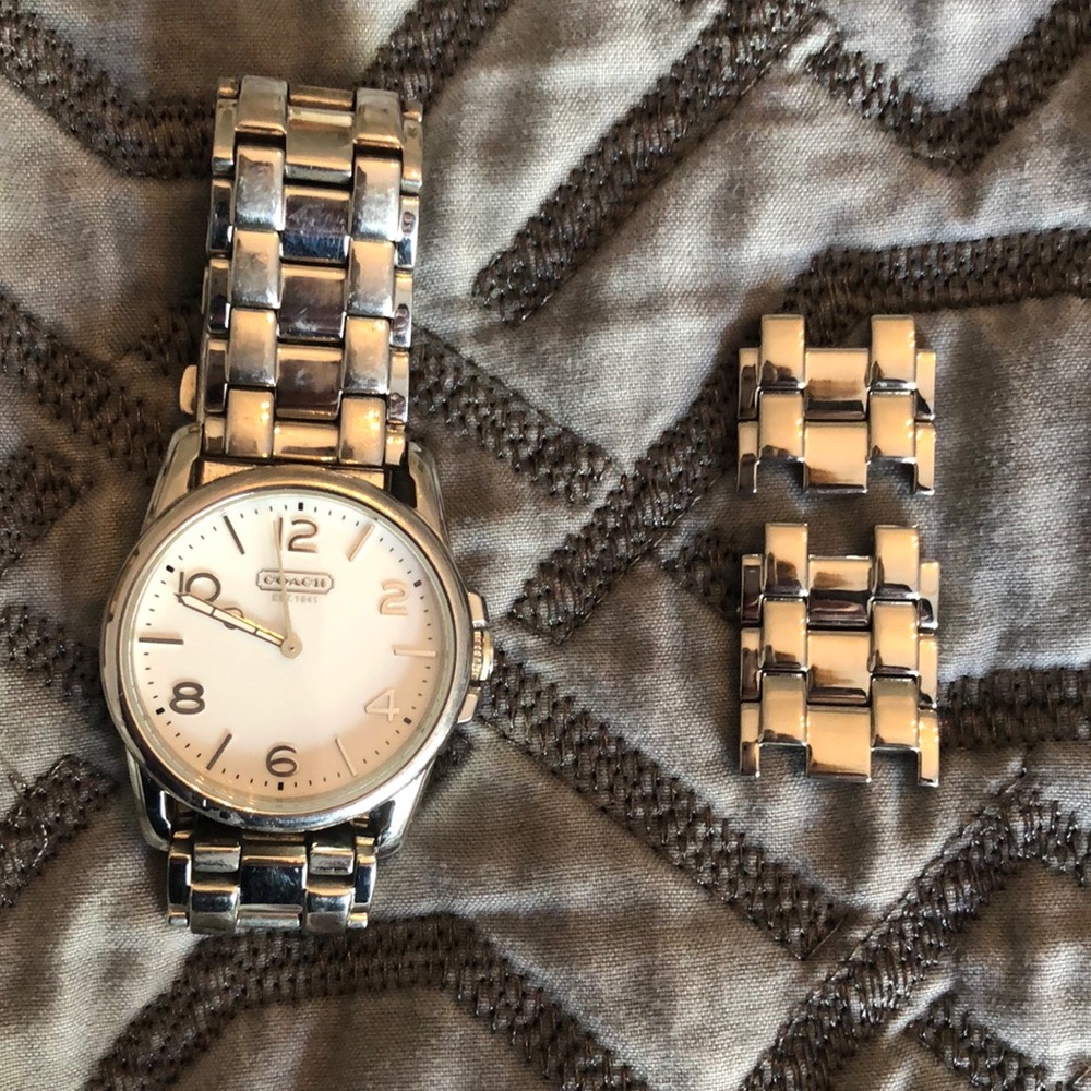 Coach watch large white face